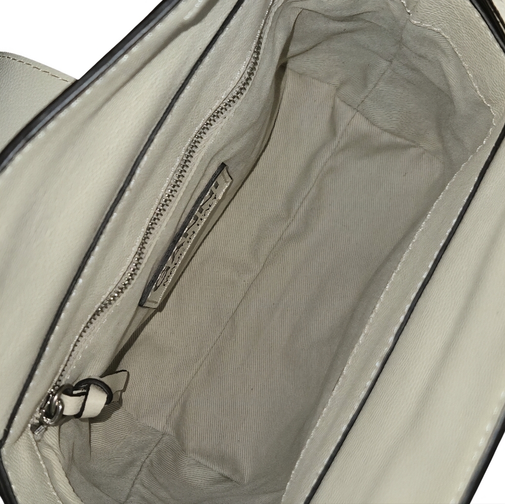 Ganni Leather Micro Crossbody Box Bag In Egret Color & Dustbag-Like New - Picture 8 of 17
